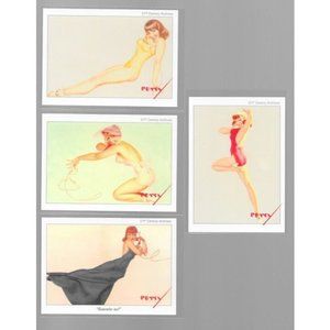 Lot of 4 - 1995 George Petty Pin-Up Girls Red Head Trading Cards